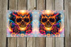 Skulls and flowers | Halloween Sublimation Mug design bundle Product Image 8