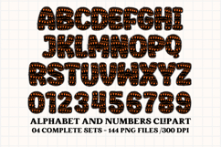 Halloween Alphabet png clipart, halloween letters doodle Product Image 2