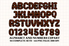 Halloween Alphabet png clipart, halloween letters doodle Product Image 2