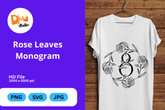 Rose Leaves Monogram Product Image 1