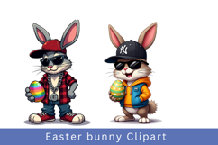 Watercolour Easter bunny Clipart bundle Product Image 6