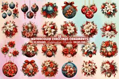 Mega Christmas Watercolor Clipart Bundle, Sublimation Bundle Product Image 8