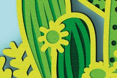Cactus 3D Multilayer SVG/ Cactus 3D mandala/ Cactus paper cu Product Image 6