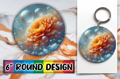 Sweet Round Ornaments Design, 3D Flower Product Image 1