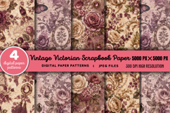 Victorian Scrapbook Paper JPG Product Image 1