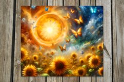 Romantic sunflower | 8 Skinny tumbler Sublimation designs Product Image 8