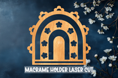 Rainbow Macrame Holder Laser cut, Home decor Laser Cut Product Image 1