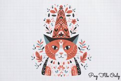 Scandinavian Folk Art Christmas Clipart PNG Product Image 1