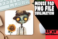 Watercolor Scarecrow Mouse Pad - Halloween PNG Product Image 1