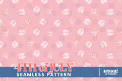 American 4th of July Hoofs and Hen Prints Seamless Pattern Product Image 1