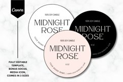 Custom Round Candle Label Canva Template - 1 Product Image 1