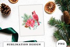 Watercolor Christmas Bouquet clipart PNG Product Image 8