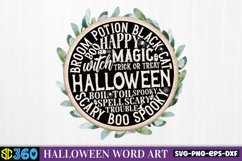 Round Halloween word art SVG SVG, Halloween SVG Product Image 2