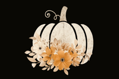 Floral Pumpkin Png Clipart Product Image 1