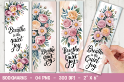 Quiet Joy Floral Bookmark Sublimation Product Image 1