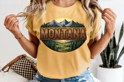Montana State PNG, Vintage Big Sky Country Elk Sublimation Product Image 8