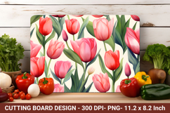 Tulip Flowers Cutting Board | Cutting Board png Product Image 1