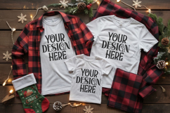 Christmas Family Matching Group Flat Lay Mockup Product Image 1