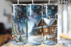 Christmas Watercolor Tumbler Wrap - Christmas PNG Design Product Image 1