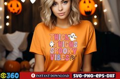 Thick thighs spooky vibes SVG, Retro Halloween SVG Product Image 4