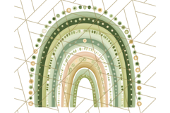 Boho Rainbow PNG Clipart, Earthy Arches &amp; Minimal Shapes Product Image 4