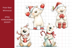 Christmas Polar Bear, Whimsical, Product Image 1