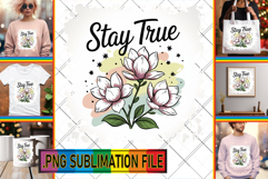 Sweet TOTE BAG Ideas PNG, Flowers Quote Product Image 1