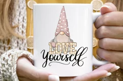 Love Yourself | Valentines Day | Valentine Pink Gnome Product Image 1