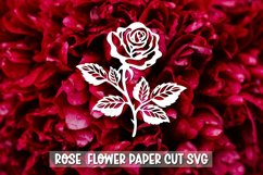 20 Rose Flower SVG I Rose Flower Vinyl Decal, Paper Cut Rose Product Image 9