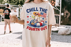 Chill the Fourth Out Goose PNG T-Shirt|4th of July PNG Subli Product Image 8
