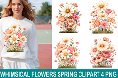 Whimsical Flowers Spring Clipart Product Image 1