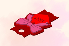 Heart with Bow, 40 OZ Tumbler, Topper for 3D Printing Product Image 8