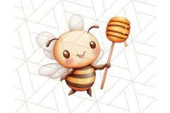 Adorable Bee Clipart PNG, Kawaii Bumblebee Illustrations Product Image 4