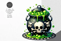 Halloween clipart, Cauldron clipart, Autumn clipart Product Image 1