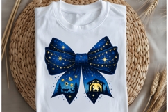 Blue Christmas bow png design for T-shirts Product Image 5