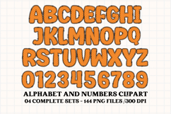 Halloween Alphabet png clipart, halloween letters doodle Product Image 2