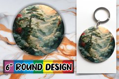 Beauty in Sublimation Circle Kaychain 3D Print PNG Product Image 1