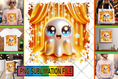 Stylish Tote Bag Magic PNG, 3D Cute Ghost Product Image 1
