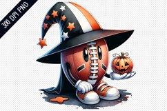 Halloween Football Sublimation - Clipart PNG Design Product Image 1
