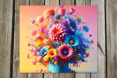 Flowers fantasy| 8 modern skinny tumbler Sublimation designs Product Image 8
