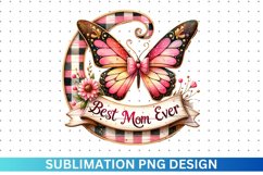 Best MOM Ever - Mother's Day Butterfly Clipart Product Image 1