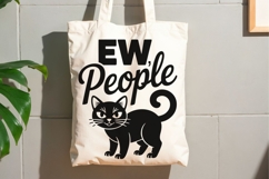 Ew People Cat Svg, Funny Sarcastic Cat Svg, Introvert Svg. Product Image 8