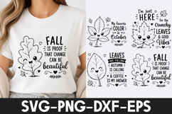 Cute Autumn Leaf Fall Quote Design SVG PNG Product Image 1