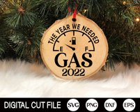 Christmas 2022 Gas Ornament SVG Bundle, Round Ornament Quote Product Image 4