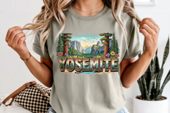Yosemite PNG, Vintage National Park Half Dome Sublimation Product Image 8