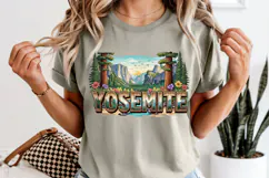 Yosemite PNG, Vintage National Park Half Dome Sublimation Product Image 8