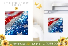 4th of July Magnet Template, Glitter Magnet Print Product Image 1