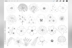 130 Procreate Flowers Stamp Brushes Product Image 3