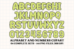 Pastel Patchwork Alphabet &amp; Numbers PNG Clipart Product Image 2