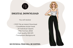 Fashion Girls 57 Hand Drawn clipart png Product Image 8